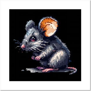 Mouse in Pixel Form Posters and Art